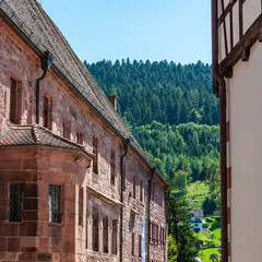 Black Forest in Bavaria, Germany. Untouched nature with mountains, forests, lakes and enchanting countries. The Alpirsbacher church.