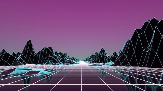 Retro futuristic background 80s style