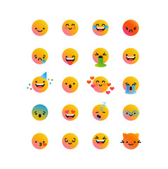 Fun smiley face cartoon icon isolated background