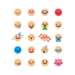 Fun smiley face cartoon icon isolated background