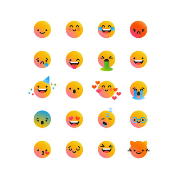 Fun smiley face cartoon icon isolated background
