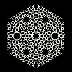 3d illustration of parametric oriental pattern - 286182817