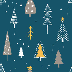 Merry christmas seamless pattern