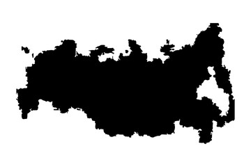 Soviet Union, USSR silhouette map