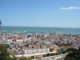 Fototapeta na wymiar Vista de Sant Carles de la Ràpita en Tarragona, España