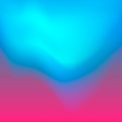 Blue wave on red background. Abstract graphics for web design. Modern style with the transition of one color to another.