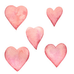 Heart watercolor set