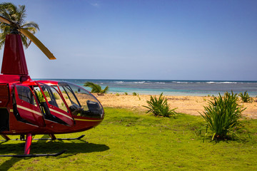 Luxury Holidays with helicopter at the Caribbean in Panama close to the San Blas Islands