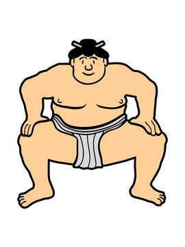 sumoringer sumo ringer clipart comic cartoon asiatisch japanisch sport ringen pose kämpfen hocke dick fett cool lustig stark kämpfen chinesisch groß design clipart