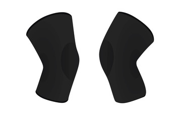 Black knee support. vector illustration