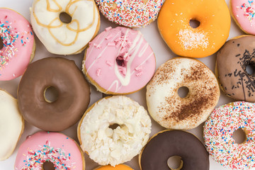 Donuts (fresh made; selective focus)