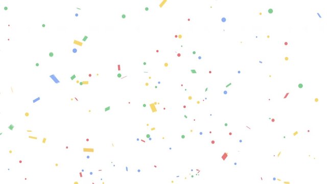 Colorful confetti party popper explosions on green backgrounds, 4K greeting animation