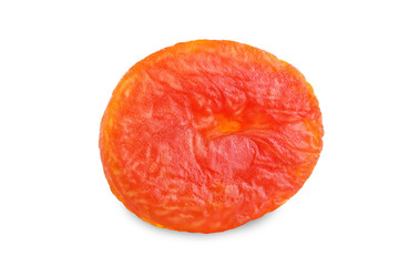 Dried Apricot fruit on a white isolated background