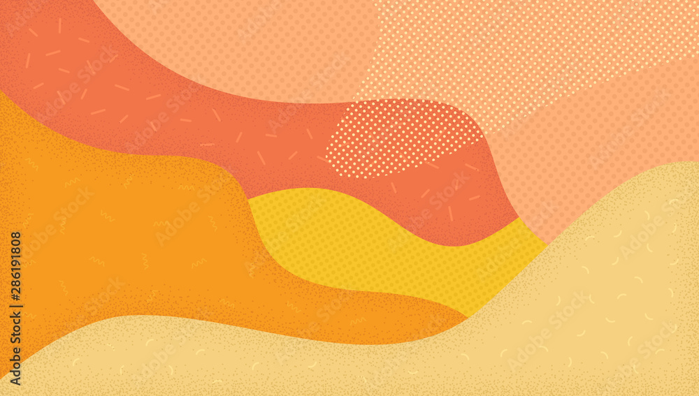 Wall mural abstract vector background in memphis style. pop art background 80s-90s style.