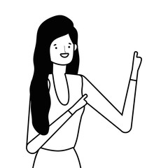 Isolated avatar woman vector design