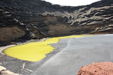 Golfo verde en la isla de lanzarote