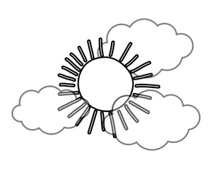 Isolated summer and abstract sun design