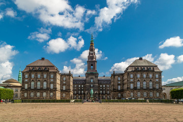 Christianborg Slot Palace House of Parliament and Government in Copenhagen Capital City of Denmark