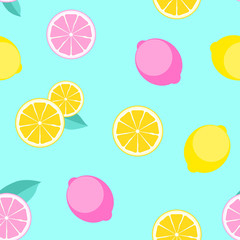 Abstract Lemon Seamless Pattern Background Vector Illustration