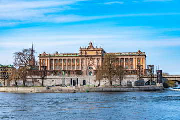 Riksdag - building of the Swedish parliament in Stockholm