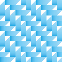 Paper ribbon seamless pattern. Blue vector illustration