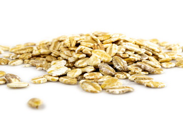 Delicious nutritious, healthy fresh old fashioned oatmeal. Healthy food concept.