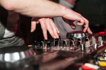 Dj controller at the party macro
