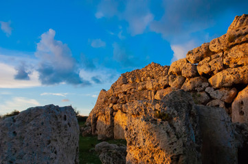 Ancient stonehedge building on Gozo island