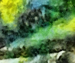 Macro detailed splashes and strokes of oil brush on paper. Simple colorful bright pattern. Old vintage rough texture. HQ design pattern. Shape close up painting.