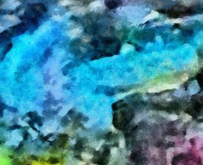 Macro detailed splashes and strokes of oil brush on paper. Simple colorful bright pattern. Old vintage rough texture. HQ design pattern. Shape close up painting.