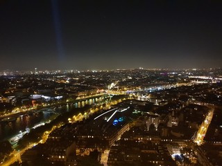 Obraz premium Paris city view at night, France