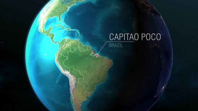 Brazil - Capitao Poco - Zooming from space to earth