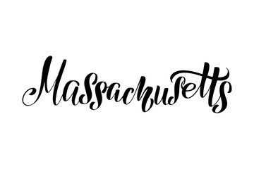 handwritten lettering Massachusetts