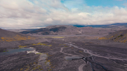 Icelandic Aerial Volcanic Landscape © drdonut