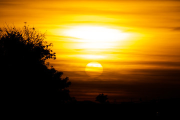 sunset in the mountains