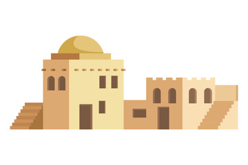 oriental antique aged buildings cartoon