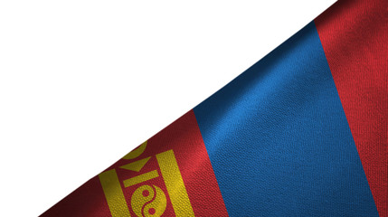 Mongolia flag right side with blank copy space