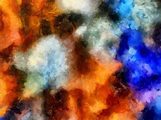 Designed grunge texture for creative ideas. Macro brushstrokes of oil. Abstract close up structure background. Colorful HD wallpaper. Simple graphic design template.