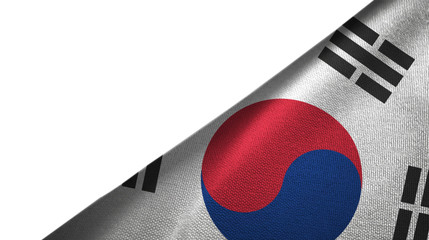 South Korea flag right side with blank copy space