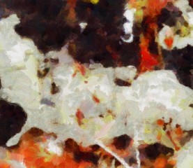 Designed grunge texture for creative ideas. Macro brushstrokes of oil. Abstract close up structure background. Colorful HD wallpaper. Simple graphic design template.