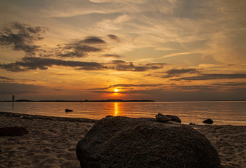 Sonnenuntergamg am Naturstarnd von Rosenhagen