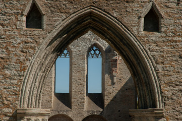Doors and windows. Details of exterior of christian orthodox church