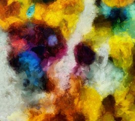 Obraz na płótnie Canvas Designed grunge texture for creative ideas. Macro brushstrokes of oil. Abstract close up structure background. Colorful HD wallpaper. Simple graphic design template.