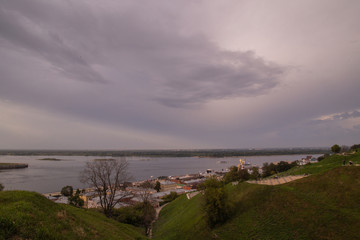 Fototapeta na wymiar River landscape in Nizhnii Novgorod Russia