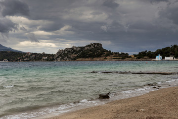 Fototapeta na wymiar View on lake Vouliagmeni (district Loutraki,Greece)