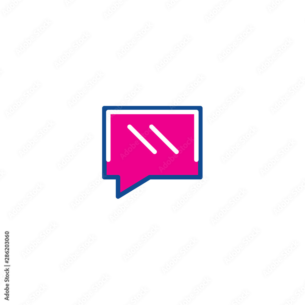 Aufkleber message color thin line icons. icon for web and user interfaces.