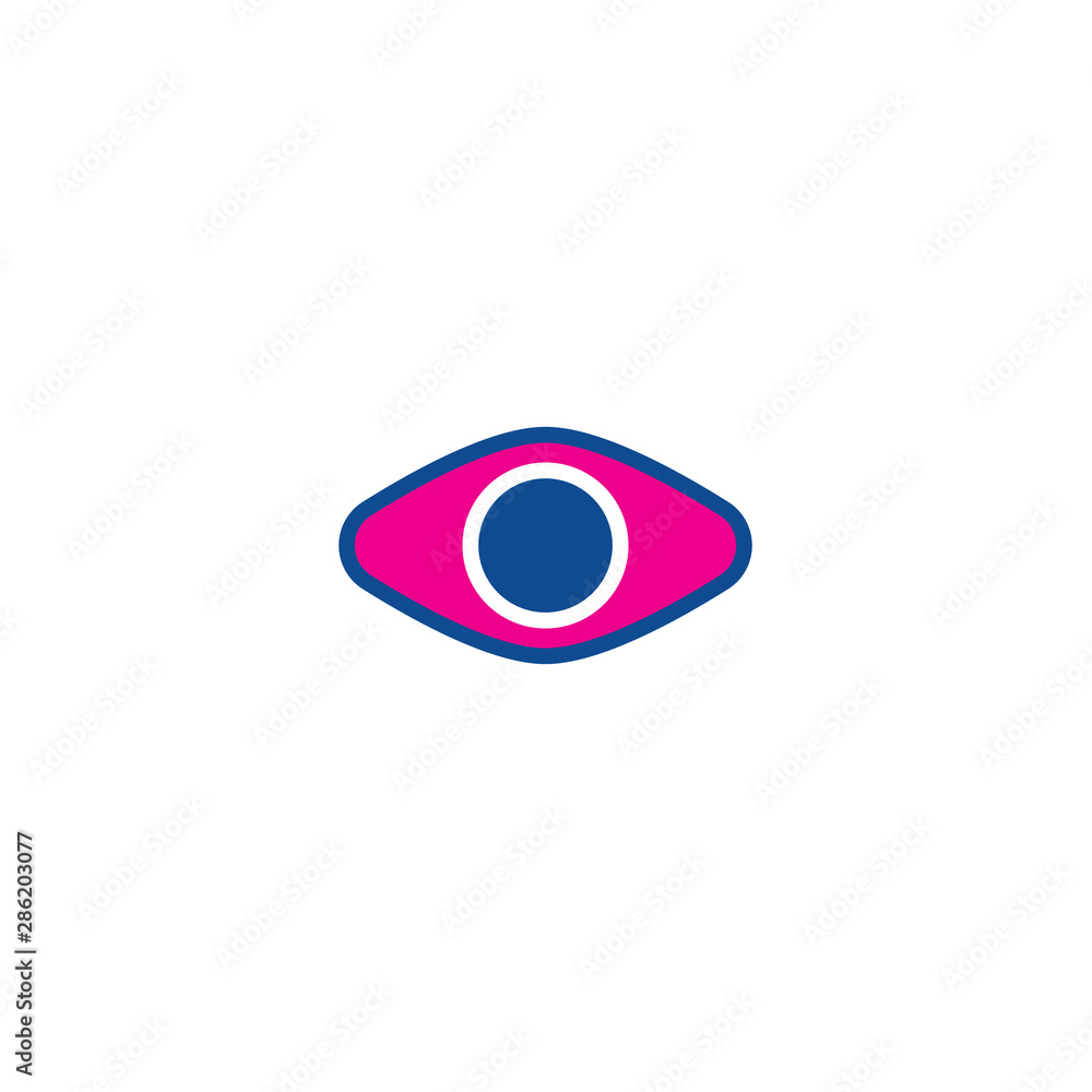 Poster eye color thin line icons. icon for web and user interfaces.