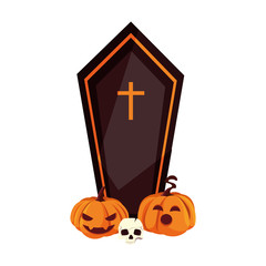 coffin happy halloween celebration design