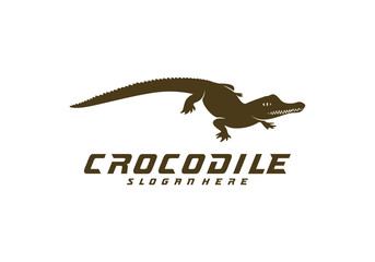 Crocodile Logo Vector. Alligator emblem template Illustration