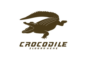 Crocodile Logo Vector. Alligator emblem template Illustration